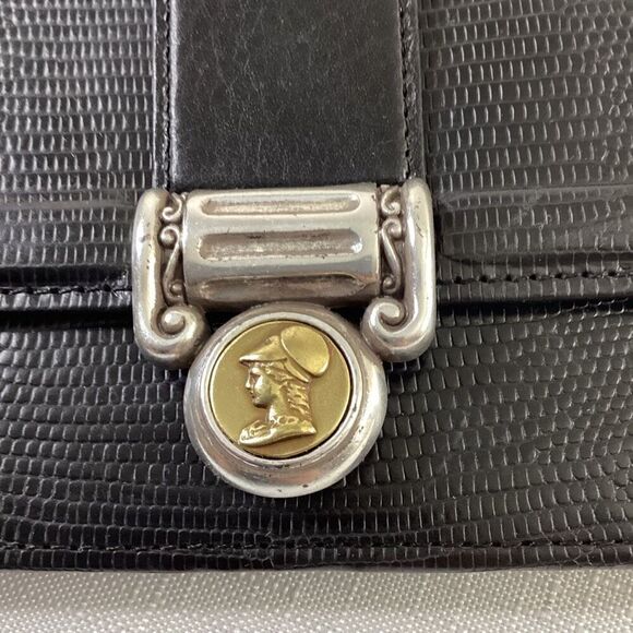 Brighton Black Leather Crossbody Wallet with Detachable Chain Strap - Picture 11 of 12